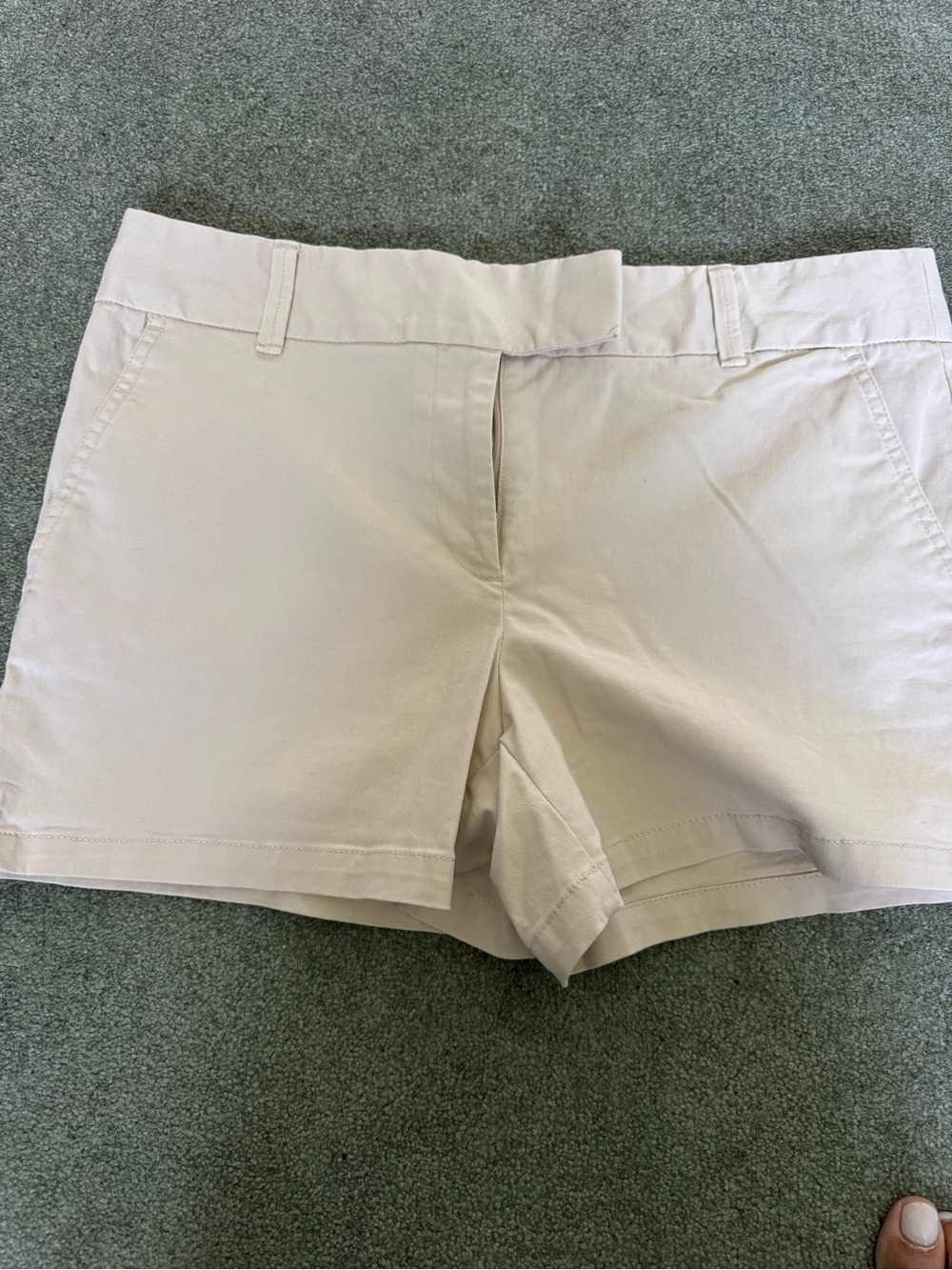 LOFT Women's Light Cream Chino Bermuda Shorts